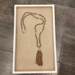 Stella & Dot, Milana Mixed Metal, removable tassel necklace